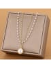 atelier MIU Vergulde ketting met hanger en parels - (L)46 cm
