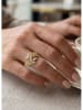 atelier MIU Vergulde ring met edelstenen