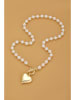 atelier MIU Vergulde ketting met hanger en parels - (L)45 cm