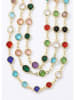 atelier MIU Vergulde ketting met edelstenen - (L)48 cm