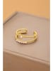 atelier MIU Vergulde ring met edelstenen en parels