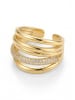 atelier MIU Vergulde ring met edelstenen