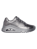 Skechers Leren sneakers zilverkleurig