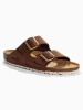 BACKSUN Leren slippers "Bali" bruin