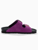 BACKSUN Leren slippers "Londrina" paars
