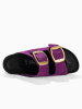 BACKSUN Leren slippers "Londrina" paars