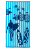 Le Comptoir de la Plage Strandtuch ''Casuta'' in Hellblau/ Dunkelblau - (L)170 x (B)90 cm
