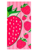 Le Comptoir de la Plage Microvezel strandlaken ''Pop-Fraise'' lichtroze/rood - (L)150 x (B)75 cm
