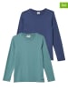 s.Oliver 2er-Set: Longsleeves in Dunkelblau/ Türkis