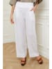 Fleur de Lin Leinen-Hose "Astrid" in Weiß