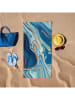 Colourful Cotton Strandtuch in Blau/ Hellbraun