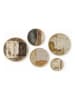 Evila 5er-Set: Kunstdrucke "Huhu" in Braun/ Beige