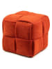 Evila Pouf in Orange - (B)43 x (H)43 x (T)43 cm
