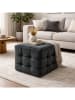 Evila Pouf in Grau - (B)42 x (H)42 x (T)42 cm