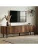 Evila TV-meubel "Nexus" walnoot/zwart - (B)180 x (H)45 x (D)30 cm