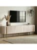 Evila TV-Regal "Nexus" in Beige/ Gold - (B)180 x (H)45 x (T)30 cm