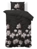 Sleeptime Beddengoedset  "Dark Flower" zwart/wit