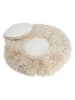Native Home Schaffell-Tierbett in Creme - Ø 90 cm