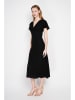 ASSUILI Leinen-Kleid in Schwarz