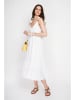 ASSUILI Leinen-Kleid in Weiß
