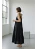 ASSUILI Leinen-Kleid in Schwarz