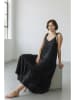 ASSUILI Leinen-Kleid in Schwarz