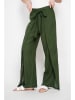 ASSUILI Linnen broek groen