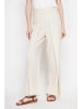 ASSUILI Leinen-Hose in Creme