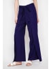 ASSUILI Leinen-Hose in Dunkelblau