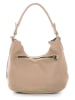 Mia Tomazzi Leder-Schultertasche "Molise" in Beige - (B)30 x (H)20 x (T)8 cm