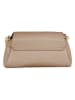 Mia Tomazzi Leder-Umhängetasche "Berbera" in Taupe - (B)27 x (H)16 x (T)8 cm