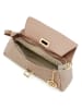 Mia Tomazzi Leren schoudertas "Berbera" taupe - (B)27 x (H)16 x (D)8 cm