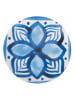 Villa d´Este 6-delige set: fruitborden "Aquazul" blauw/turquoise - Ø 19,3 cm