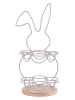 Villa d´Este Stojak "Rabbita" w kolorze srebrno-beżowym na jajka - 16 x 34,5 cm