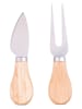 Villa d´Este 3tlg. Käse-Scheideset "New Acquerello" in Hellbraun/ Rosa - (B)14 x (H)41 cm
