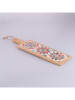 Villa d´Este Schneidebrett "Geometric" in Hellbraun/ Bunt - (B)12,5 x (H)41,5 x (T)1,2 cm