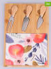 Villa d´Este 3tlg. Käse-Scheideset "New Acq." in Hellbraun/ Pink - (B)21,5 x (H)30,5 cm