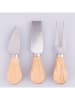 Villa d´Este 3-delige kaasplankset "New Acquerello" lichtbruin/roze - (B)21,5 x (H)30,5 cm