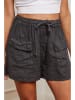 Fleur de Lin Leinen-Shorts "Boristo" in Anthrazit