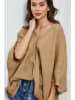 Fleur de Lin Linnen blouse lichtbruin