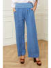 Fleur de Lin Linnen broek "Astrid" blauw