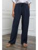 Fleur de Lin Linnen broek "Honas" donkerblauw