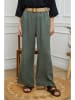 Joséfine Leinen-Hose in Khaki