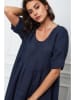 Fleur de Lin Leinen-Kleid "Gustavo" in Dunkelblau