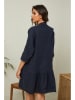 Fleur de Lin Linnen jurk "Gabin" donkerblauw