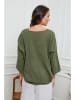 La Compagnie Du Lin Bluse "Fraiche" in Khaki