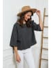 Fleur de Lin Linnen blouse antraciet