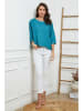 Fleur de Lin Linnen blouse turquoise