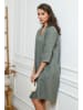 Fleur de Lin Lniana sukienka w kolorze khaki