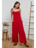 La Compagnie Du Lin Linnen jumpsuit rood